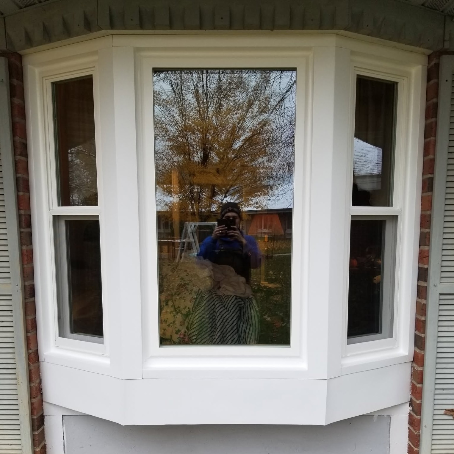 Exterior bay window frame install general contractor — completed by 848 Property Services in Hastings, MI.