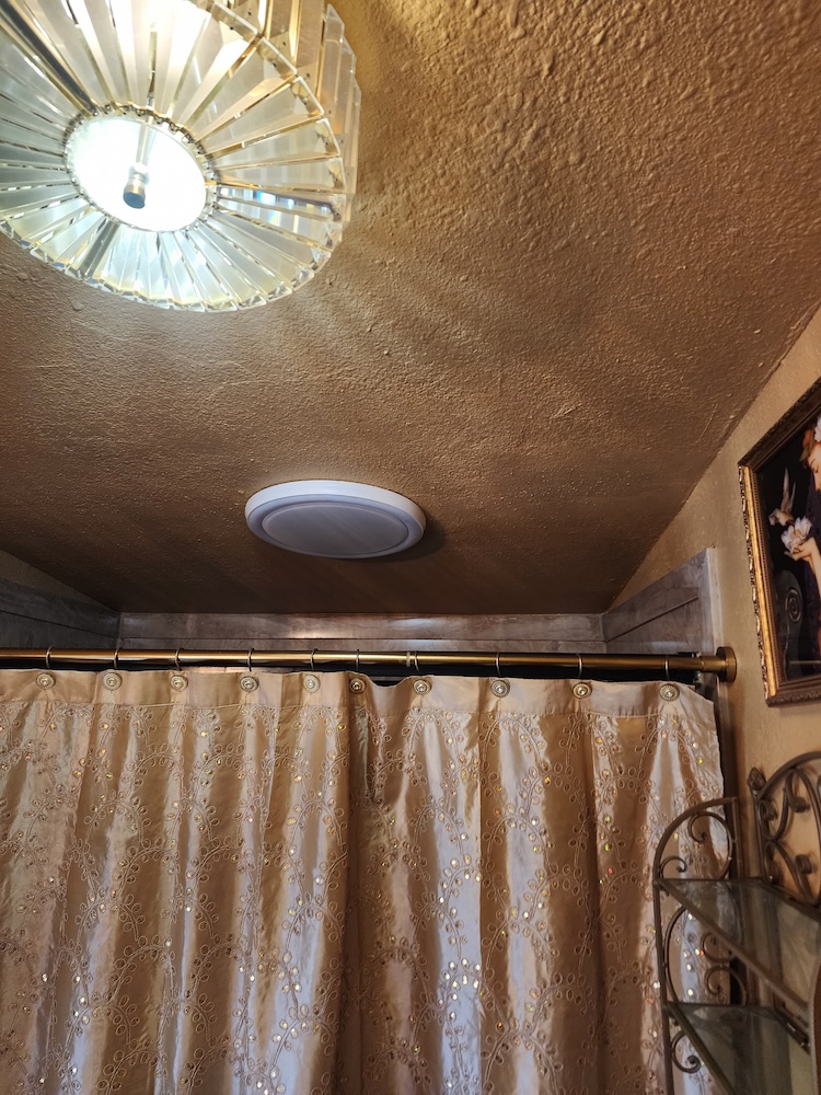 Interior bathroom ceiling texture home remodel — completed by 848 Property Services in Hastings, MI.